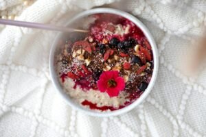 Overnight oats in bowl
