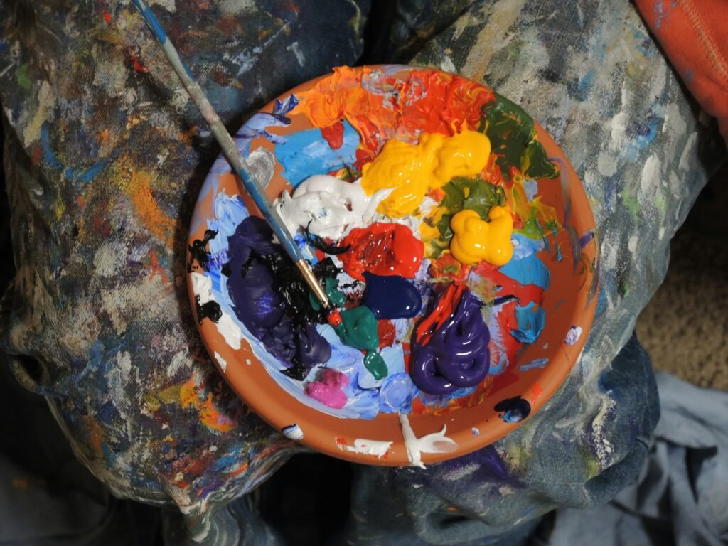 different colors of paint