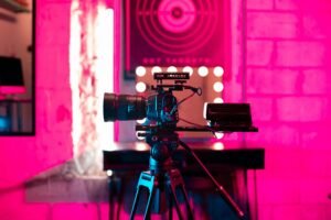 a camera shooting a show