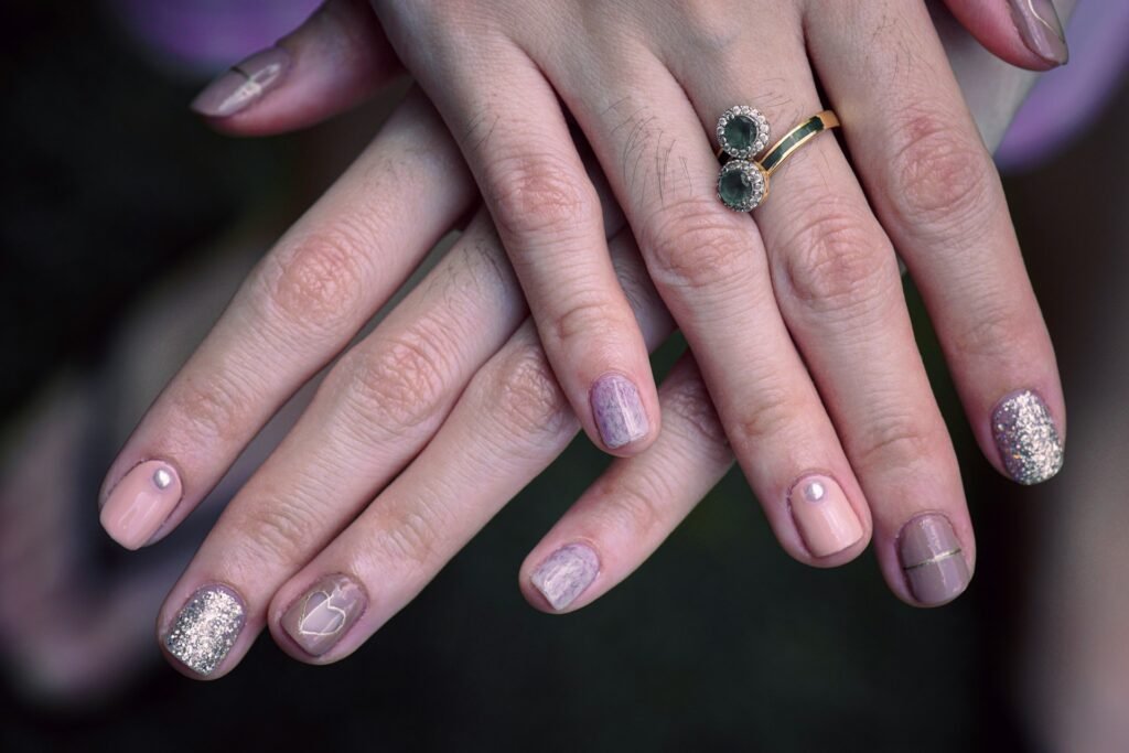 nail art on a hand